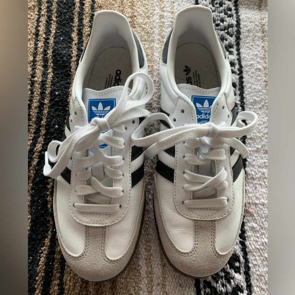 Adidas Sambas White and Black Sneakers
